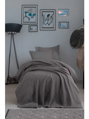 Marvielle Pike Örtü Tek Kişilik 160X230CM Karde Antrasit - Tek Kişilik Pike & Pike Takımı