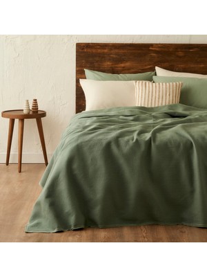 Marvielle %100 Pamuk Tek Kişilik Waffle Pike Haki 150X220 cm - Tek Kişilik Pike & Pike Takımı