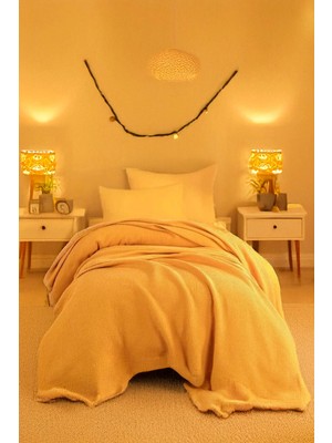 Marvielle Pike Örtü Tek Kişilik 160X230CM Karde Hardal - Tek Kişilik Pike & Pike Takımı