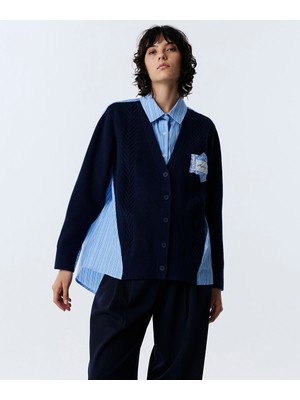 Twist Çift Parça Görünüm Patch'li Gömlek TW6260025162089