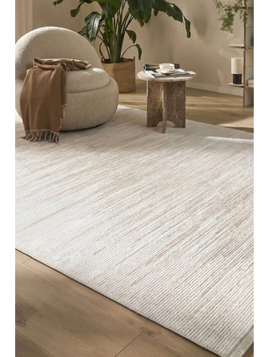 Hoom Rugs Imge 2505 Bej Soft Desenli Akrilik Salon Halısı