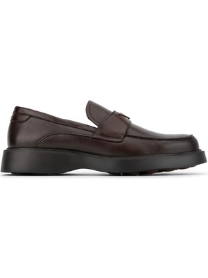 Tamer Tanca Erkek Hakiki Deri Kahverengi Loafer Ayakkabı 383 6982 Erk Ayk SK26-27 Kahve Dr
