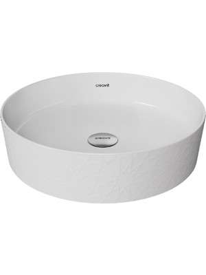 Creavit Loop Yuvarlak Masa Üstü Çanak Lavabo Ø40 cm Selçuklu Extra Beyaz