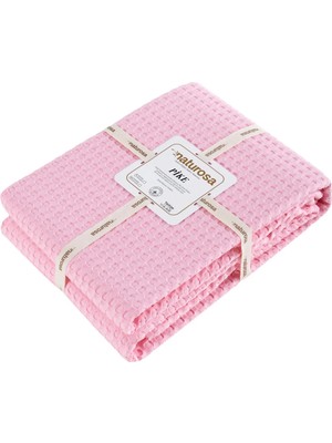Marvielle Tek Kişilik Pembe Waffle Pike %100 Pamuk 160 x 220 cm - Tek Kişilik Pike & Pike Takımı
