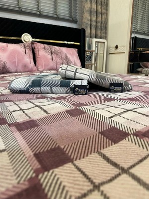 Marvielle Lila Desenli 160X230 Tek Pike Örtüsü Tek Kişilik - Tek Kişilik Pike & Pike Takımı