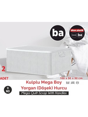 Bahometr Kulplu Mega Boy Döşek Hurcu Düzenleyici Tutma Kulplu Organizer Saklama Hurç No9- BA040-( 2 Adet )