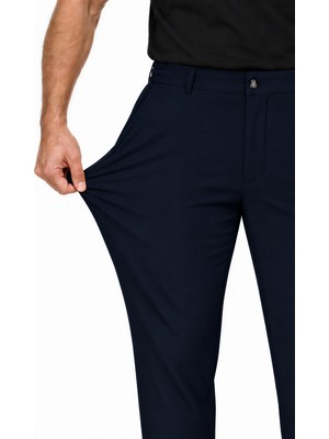 goffra Erkek North Esnek Relaxed Beli Lastikli Jogger Pantolon Lacivert M702-R0311-05