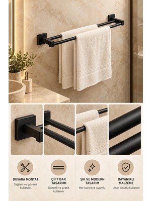 Dekor Elegancia Ikili Uzun Havluluk