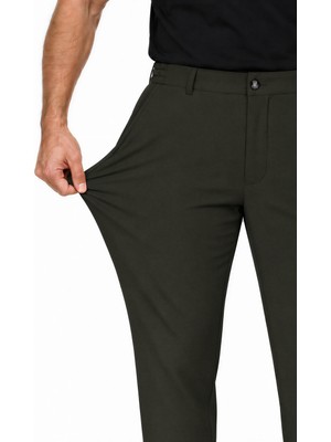goffra Erkek North Esnek Relaxed Beli Lastikli Jogger Pantolon Haki M702-R0311-06