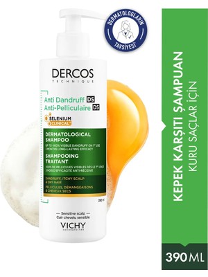 Vichy Dercos Şampuan Kuru ve Kepekli 390 ml