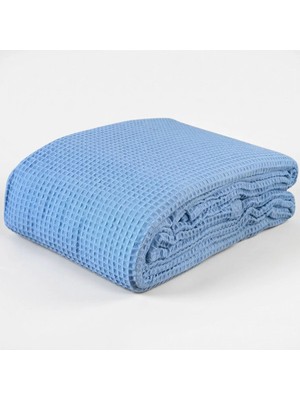 Marvielle Waffle Petek Desenli Tek Kişilik Mavi Pike 160X230CM - Tek Kişilik Pike & Pike Takımı