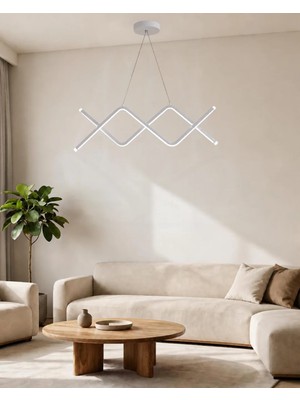 Auraa Aydınlatma Raha Büyük Modern Ledli Avize 3 Renk Power Ledli Beyaz Kumandalı Yatak Odası Salon Mutfak