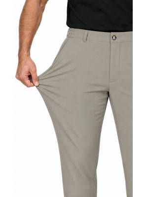goffra Erkek North Esnek Relaxed Beli Lastikli Jogger Pantolon Açık Kahverengi M702-R0311-02
