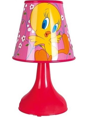 Nisaluce Çocuk Odası Kumaş Abajur Masa Lambası 20 cm Nisa Luce Tweety Sarı