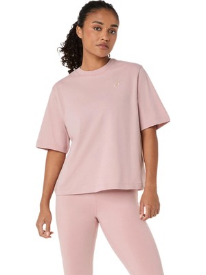 Asics Asics Spiral Embroidery Relaxed Tee Kadın Rose Dust/sun Coral Kısa Kollu Tshirt 2032D381-700