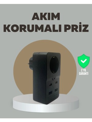 sbodurhome Akıllı Akım Dengelemeli Priz 2500W 4 USB Type C Çıkışlı