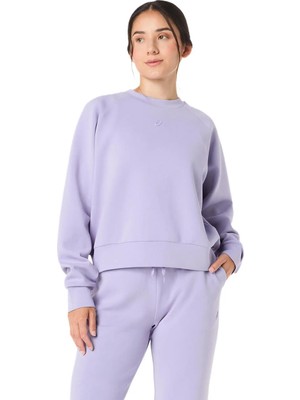 Asics Nagino Refined Texture Sweat Top Kadın Black Berry/purple Sweatshirt 2032D370-500