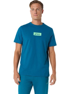 Asics Asics Chest Logo Tee Erkek Raw Indigo Kısa Kollu Tshirt 2031F333-400