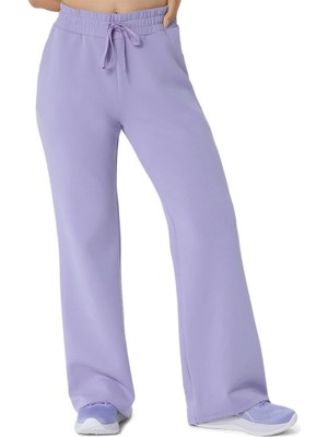Asics Nagino Refined Texture Sweat Flare Pant Kadın Black Berry/purple Eşofman Altı 2032D371-500