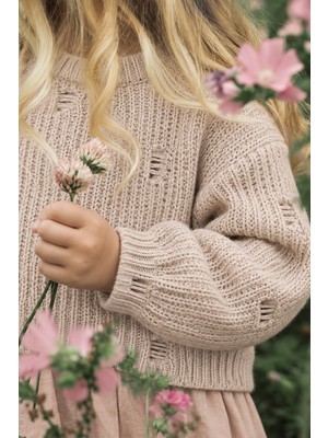Cigit Selanik Triko Kazak 2-8 Yaş Naturel