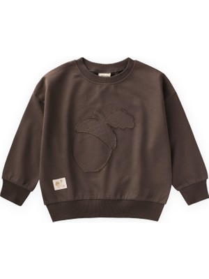 Cigit İnce Mevsimlik Sweatshirt 1-7 Yaş Kahve