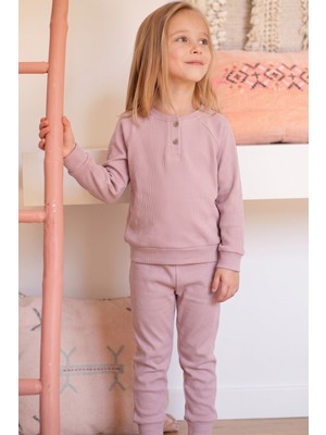 Cigit Reglan Kol Patlı Basıc Çocuk Takım 1-8 Yaş Pembe