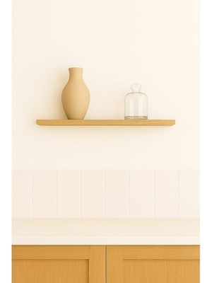 yankı-byeg 40 cm Safir Meşe Mdf Uçan Duvar Rafı Gizli Bağlantı Kitaplık