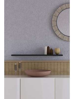 yankı-byeg 70 cm Mat Siyah Mdf Uçan Duvar Rafı Gizli Bağlantı Kitaplık