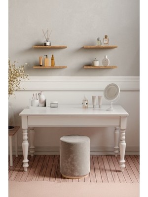 yankı-byeg 30  cm  4lü Safir Meşe Mdf Uçan Mini Duvar Rafı Gizli Bağlantı Çiçeklik