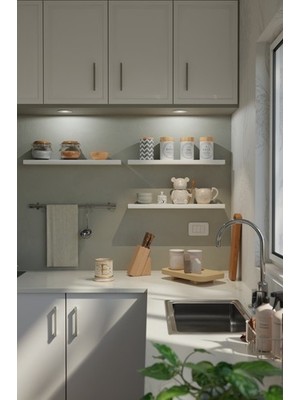 yankı-byeg 60 Cm 3lü Mat Beyaz Mdf Uçan Duvar Rafı Gizli Bağlantı Kitaplık