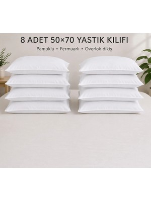 Marvielle 8 Adet 50X70 Fermuarlı Yastık Pamuklu Iç Astarı - Yastık Kılıfı