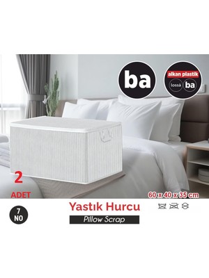 Bahometr Yastık Hurcu Düzenleyici Tutma Kulplu Organizer Saklama Hurç No7- BA038-( 2 Adet )