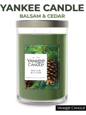 Yankee Candle Balsam & Cedar Kokulu Mum 567 G – 2 Fitilli Çam Aromalı Büyük Tumbler Mum