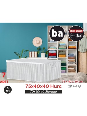 Bahometr 75*40*40 Hurç Düzenleyici Tutma Kulplu Organizer Saklama Hurç No6- BA037-( 7 Adet )
