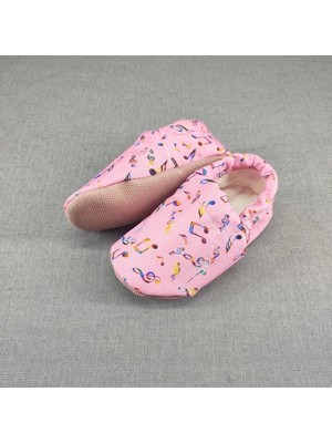 Loove Bebe Bebek Patik Ev Kreş Ayakkabısı Lastikli Ergonomik Tasarım — Pembe