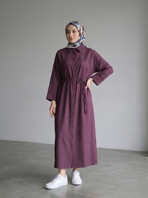 Foremia Roba Detay Elbise-Bordo -