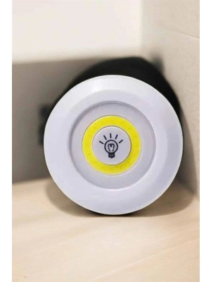Eco Lounge Spot Lamba LED Işık 3'lü Uzaktan Kumandalı Pilli Yapışkanlı Kablosuz Yeni Nesil