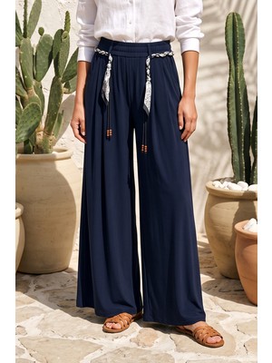 Lêvi D'or Kemer Detaylı Pantolon Etek 410267 Lacivert