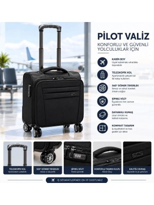 Adalinhome Yeni Sezon Çekçekli Pilot Çanta