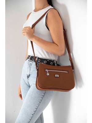 Silver & Polo Silver Polo Taba - Taba Petek Kadın Çapraz Çanta SP818