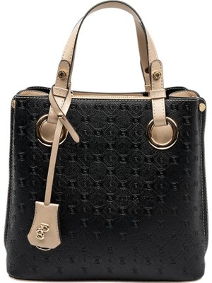 Silver & Polo Silver Polo Siyah - S.nut Logolu Kadın El Çantası SP975