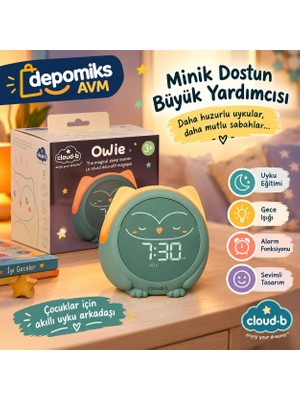 Depomiks Avm Owlie Uyku Eğitmeni Çocuk Odası Saati Alarmlı
