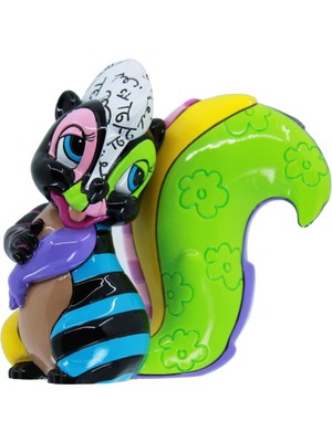 Neva Home Disney Britto Bambi Çiçek Çekingen Poz Minyatür Heykelcik, 7,5 Cm, Çok Renkli