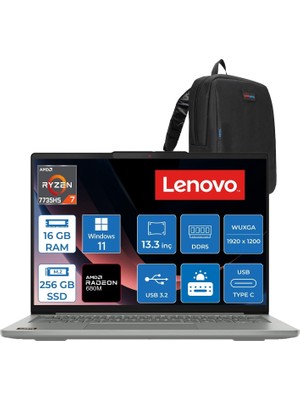 Prime Life Ideapad Slim 5 13ARP10 Amd Ryzen™ 7 7735HS 16GB Ddr5 256GB SSD Amd Radeon™ 680M 13.3" Wuxga (1920X1200) IPS 400NITS 100% Srgb WIN11PRO Taşınabilir BILGISAYAR83J2004STRP11+ZETTAÇANTA