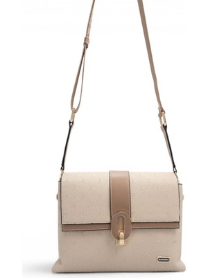 Silver Polo Bej - Latte Fashion Kadın Çapraz Çanta SP1287