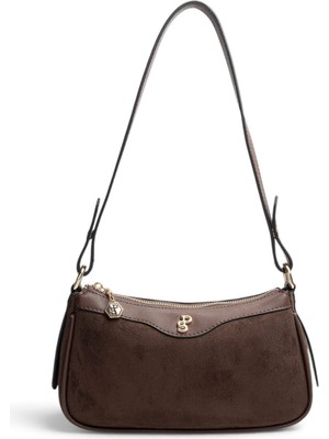 Silver Polo Kahve - Kahve Süet Kadın Çapraz Çanta SP1274