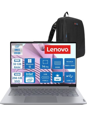 Prime Life Thinkbook 14 Gen 8 Irl Intel Core I5 13420H 32GB Ddr5 256GB SSD Windows 11 Pro Intel UHD Graphics 14 Inç Wuxga (1920 x 1200) IPS 300NITS Taşınabilir Bilgisayar 21SG00L8TXP15 + Zetta Çanta