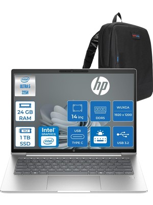 Prime Life Probook 4 G1I Intel Ultra5 225H 24GB Ddr5 1tb SSD 14" Inch Intel® Arc™ 130T Gpu Wuxga (1920X1200) IPS 300NITS Freedos Taşınabilir Bilgisayar D29QJETF08+ZETTAÇANTA