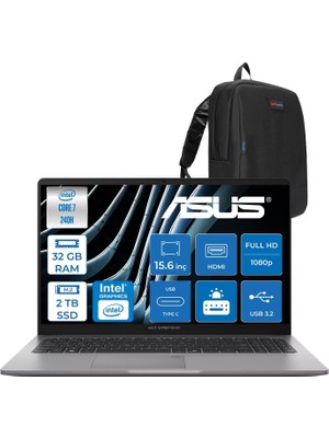 Prime Life Expertbook P1 P1503CVA Intel® Core™ 7 240H 32GB Ddr5 2tb SSD 15.6"fhd (1920 x 1080) 300NITS Freedos Taşınabilir Bilgisayar ZC716512G0DF14+ZETTAÇANTA