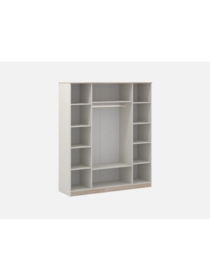 Palmera Optimum 4 Kapılı Dolap Gövde 180X210 cm Açık Gri